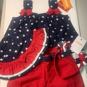 Gymboree American Cutie Girls 12-24 months outfit NWT